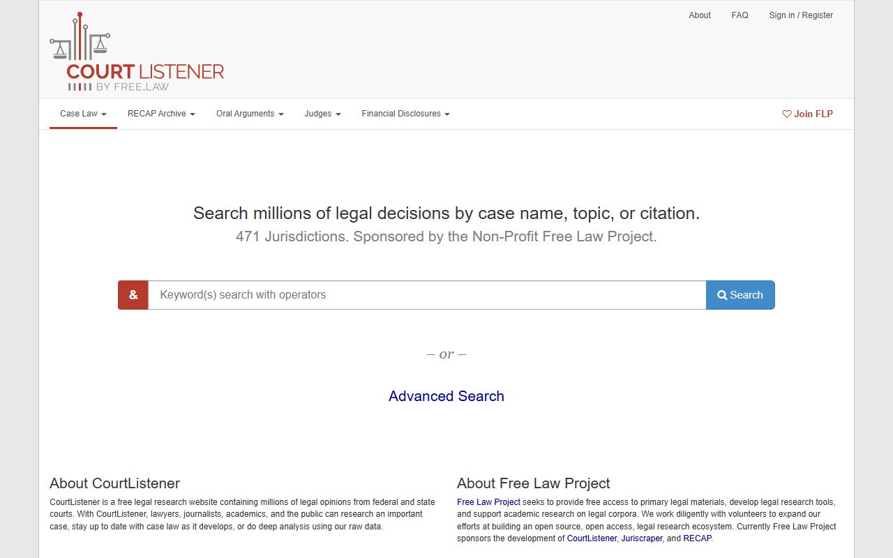 Lawrence County court dockets CourtListener free legal docket search