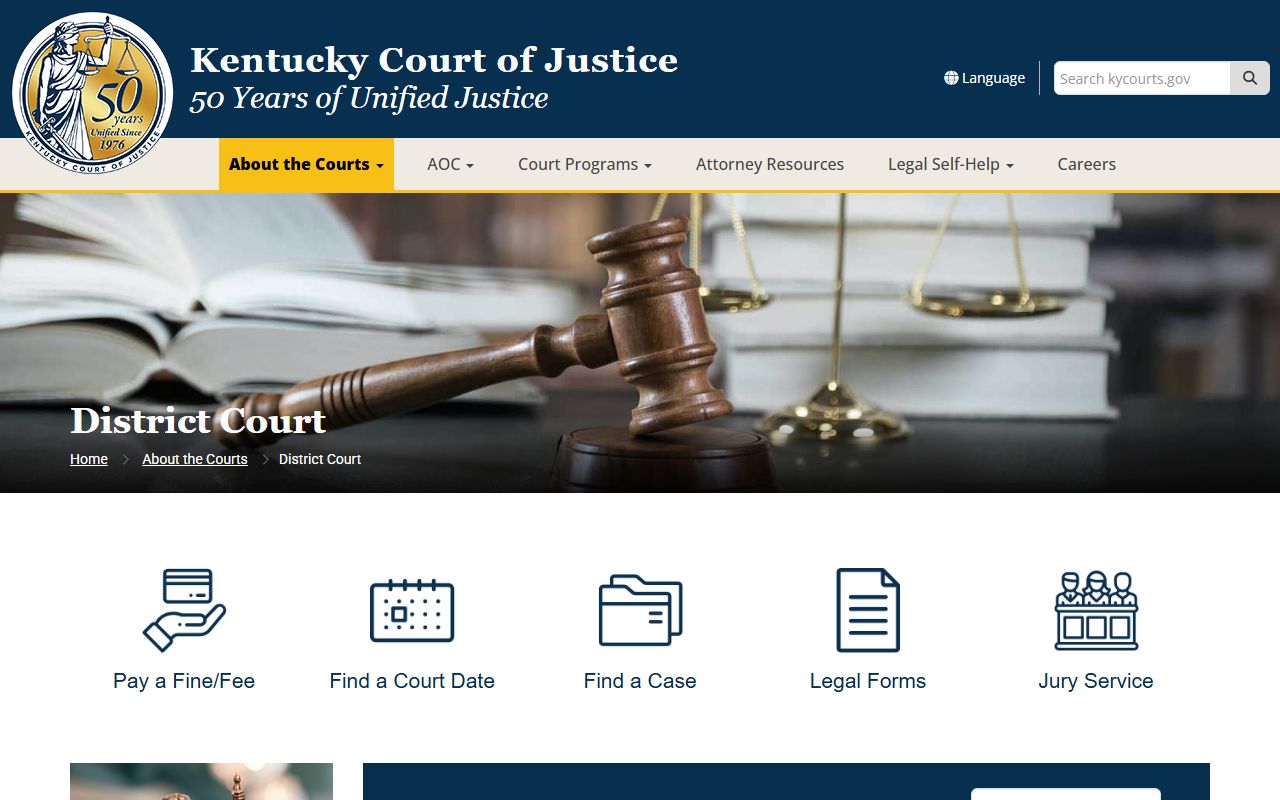 Lawrence County Circuit Court and District Court jurisdiction information